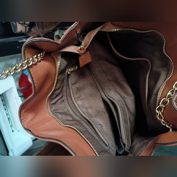 Jose Hess Beautiful Brown Leather Hobo Tote Bag - Picture 5 of 6